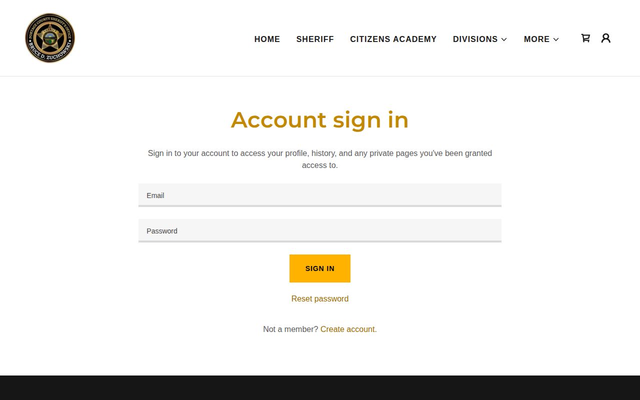 Portage County official booking route requiring sign-in instead of public roster results